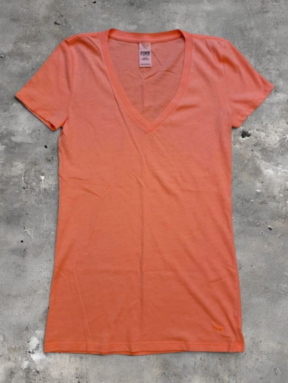 Victoria's Secret PINK Coral V-Neck Shirt